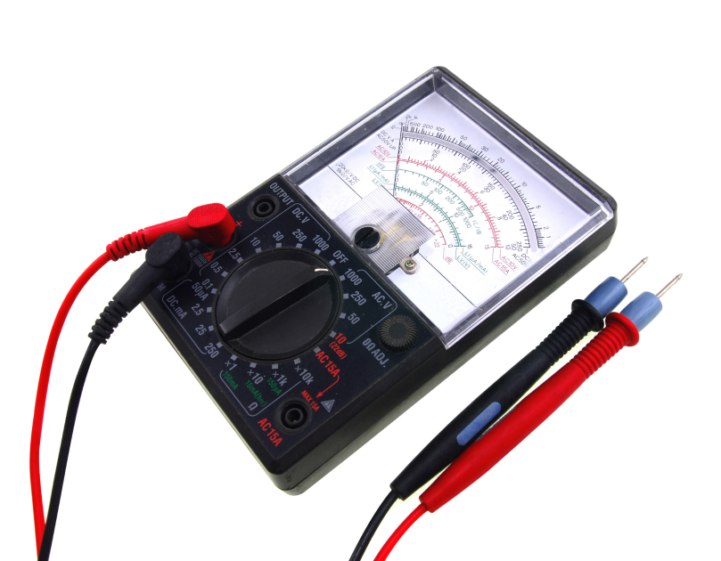 Analogue-multimeter measuring output current