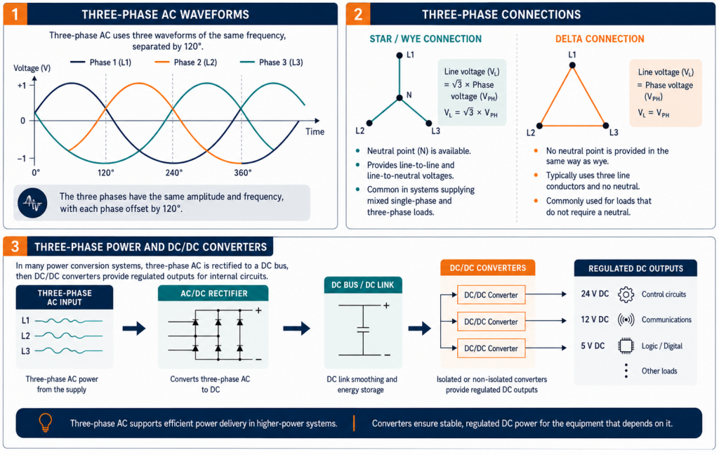 what is three phase ac power