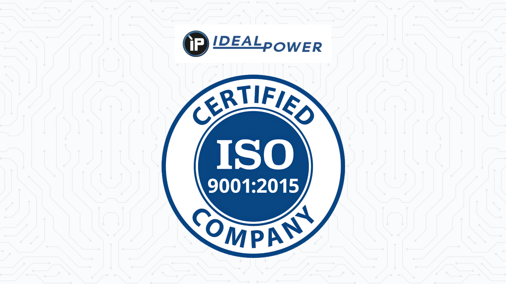 Ideal Power: ISO 9001: 2015 Certified Company