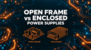 open frame vs enclosed power supplies