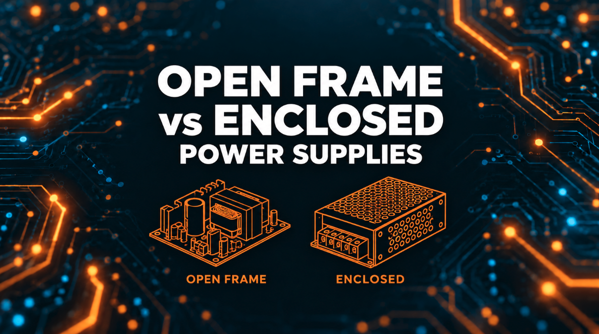 open frame vs enclosed power supplies